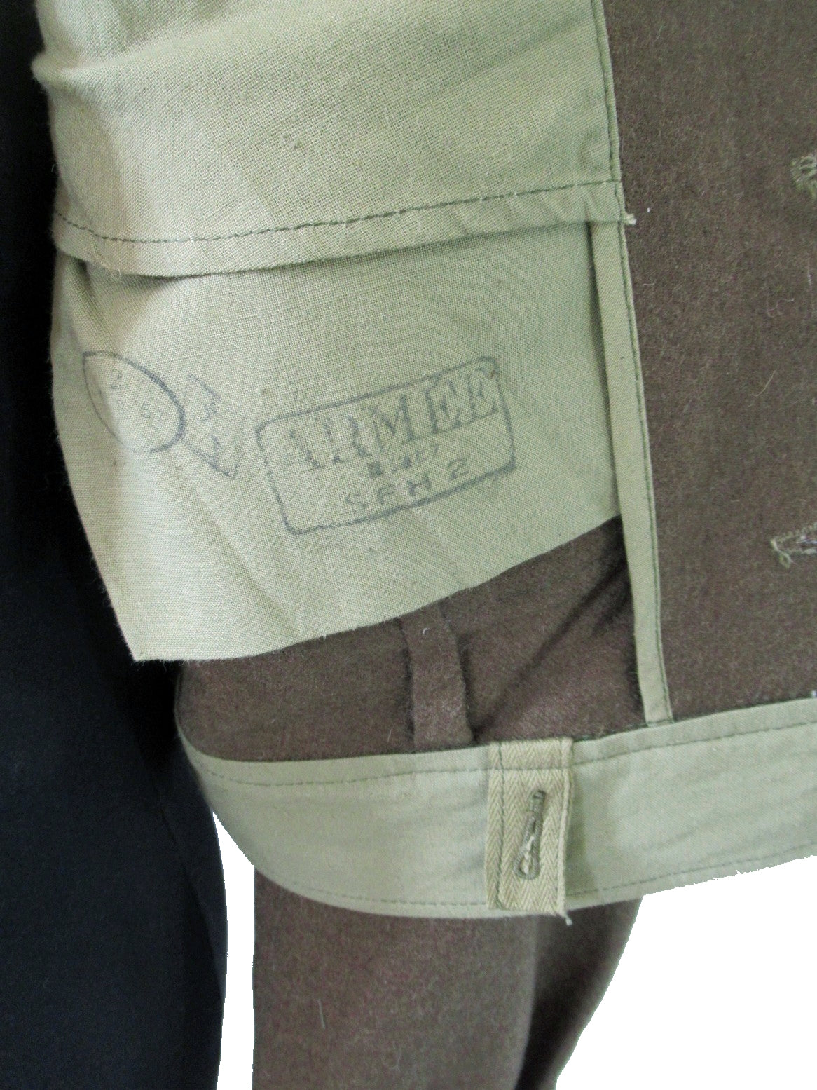 Unissued French Army brown wool ike jacket coat eisenhower military blazer uniform dress jacket parade