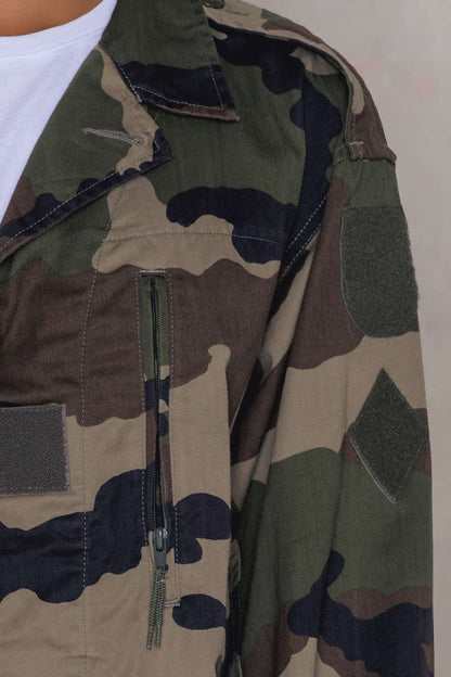 New Vintage Women's French F2 camo jacket coat surplus army military retro urban ladies