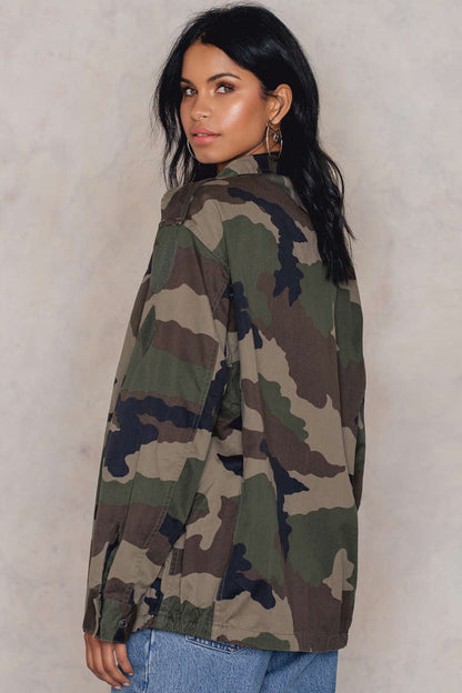 New Vintage Women's French F2 camo jacket coat surplus army military retro urban ladies