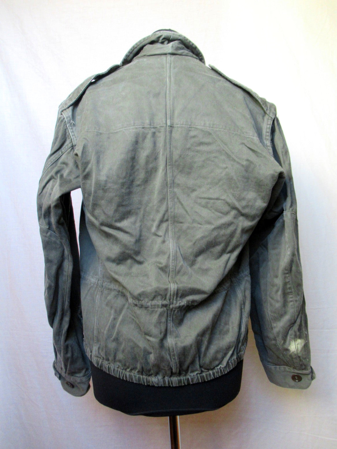Vintage French army M64 olive field jacket combat coat military short cut