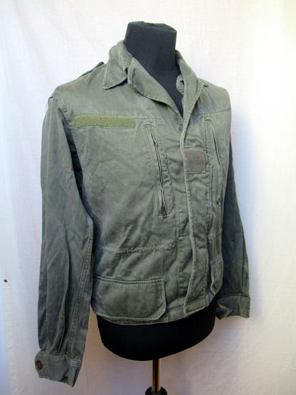 Vintage French army M64 olive field jacket combat coat military short cut