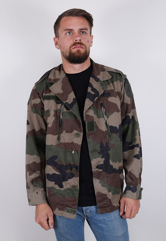 New Vintage French F2 camo jacket coat surplus army military retro urban camouflage