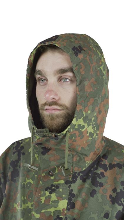 Authentic German Army Goretex  waterproof Parka military coat jacket Bundeswehr camouflage raincoat rain gear camo flecktarn
