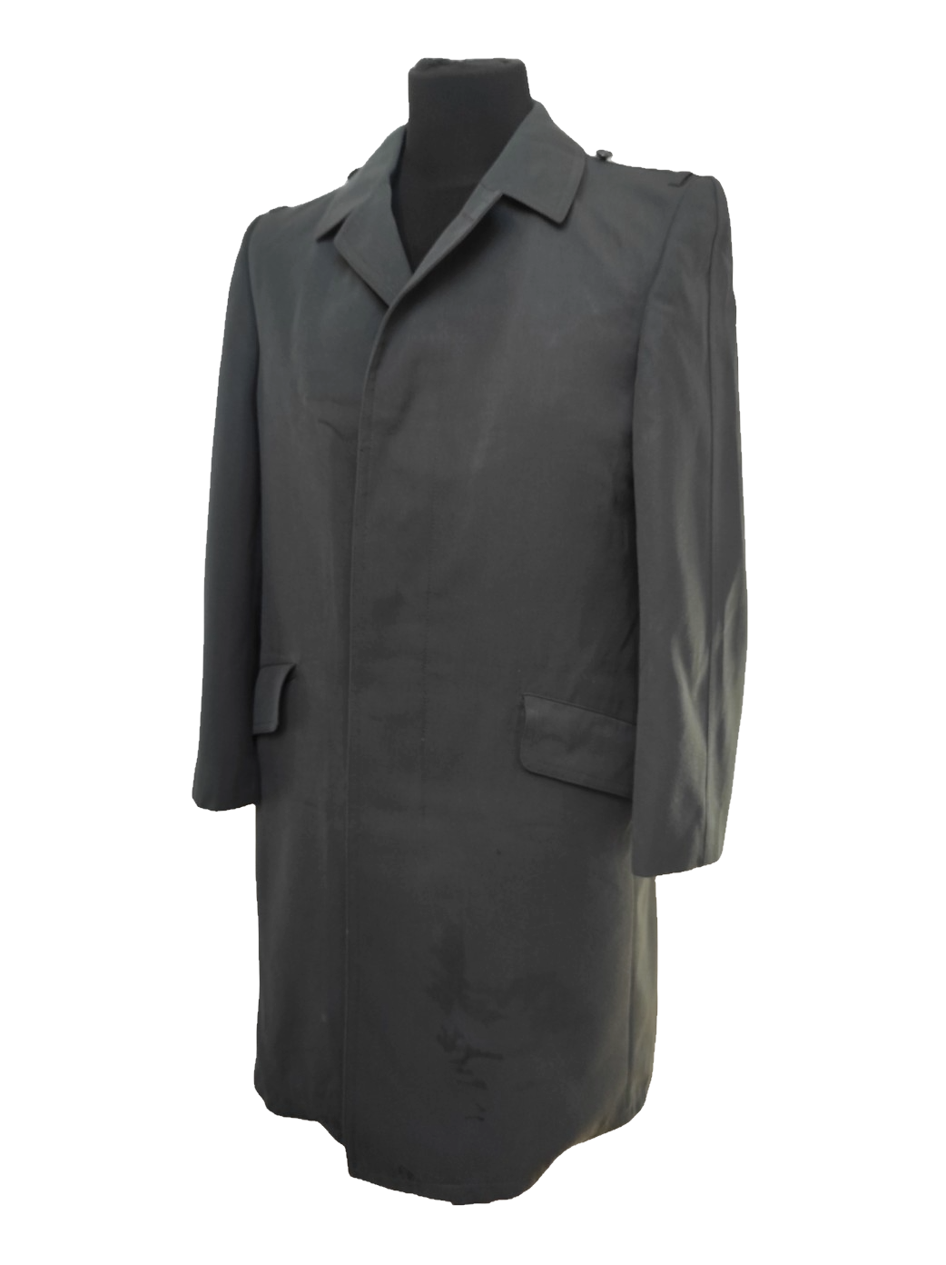 Vintage 90s single breasted German Army Trenchcoat Greatcoat military gaberdine