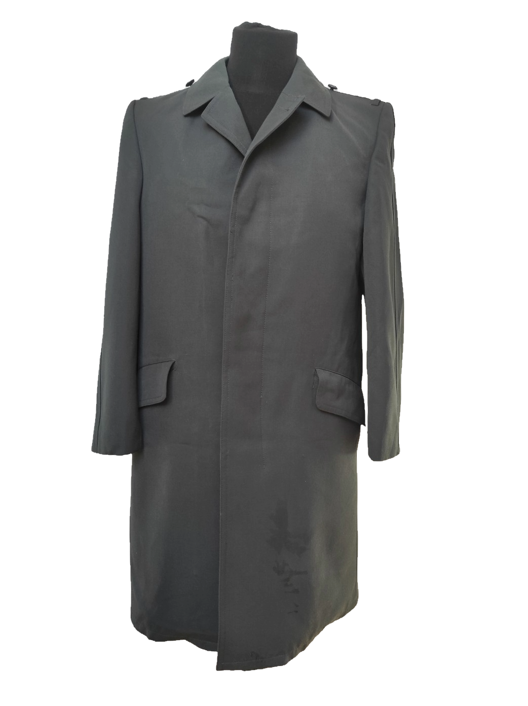 Vintage 90s single breasted German Army Trenchcoat Greatcoat military gaberdine