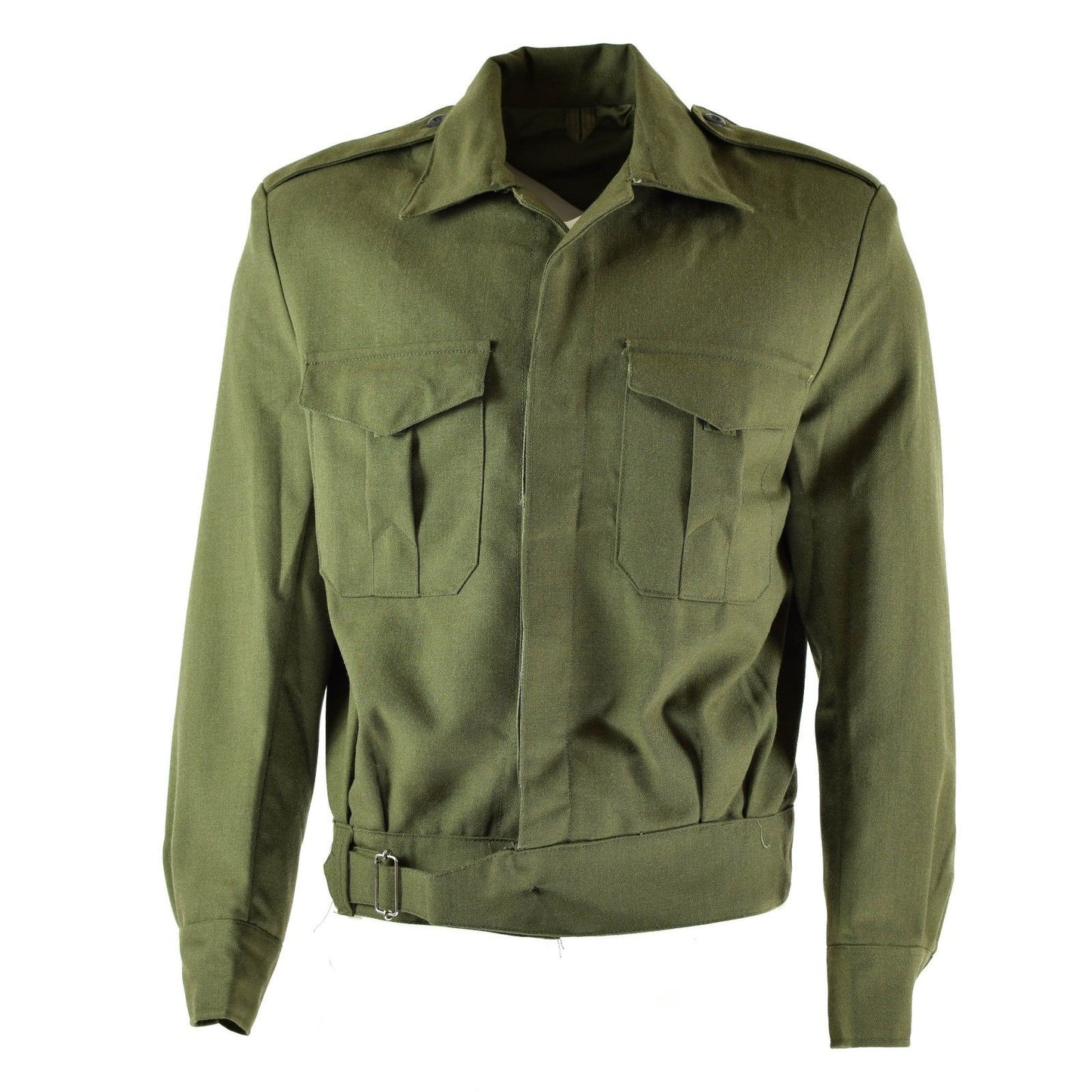 Vintage Greek Army ike jacket coat military olive khaki uniform 1960s- 1990s short