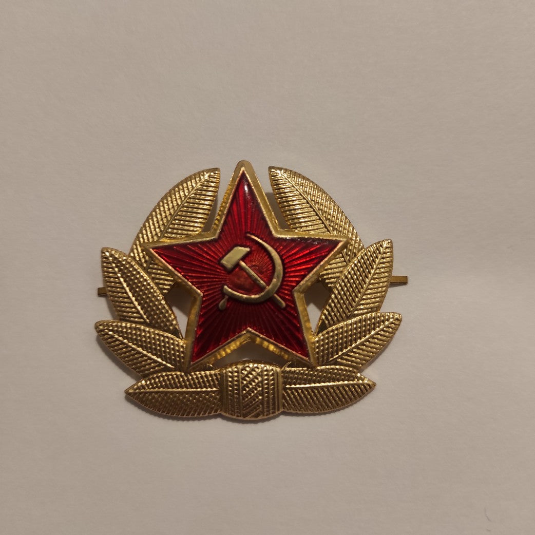 Authentic Soviet Union Red Army insignia hat pin badge military hammer sickle USSR CCCP