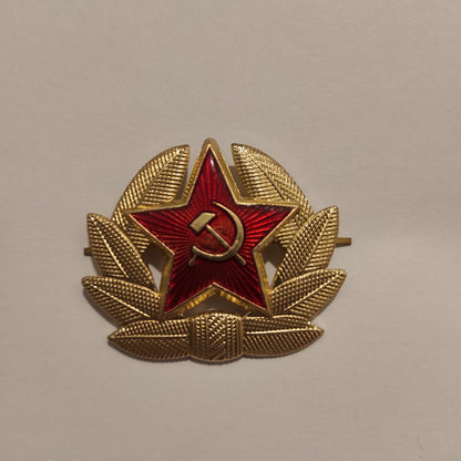 Authentic Soviet Union Red Army insignia hat pin badge military hammer sickle USSR CCCP