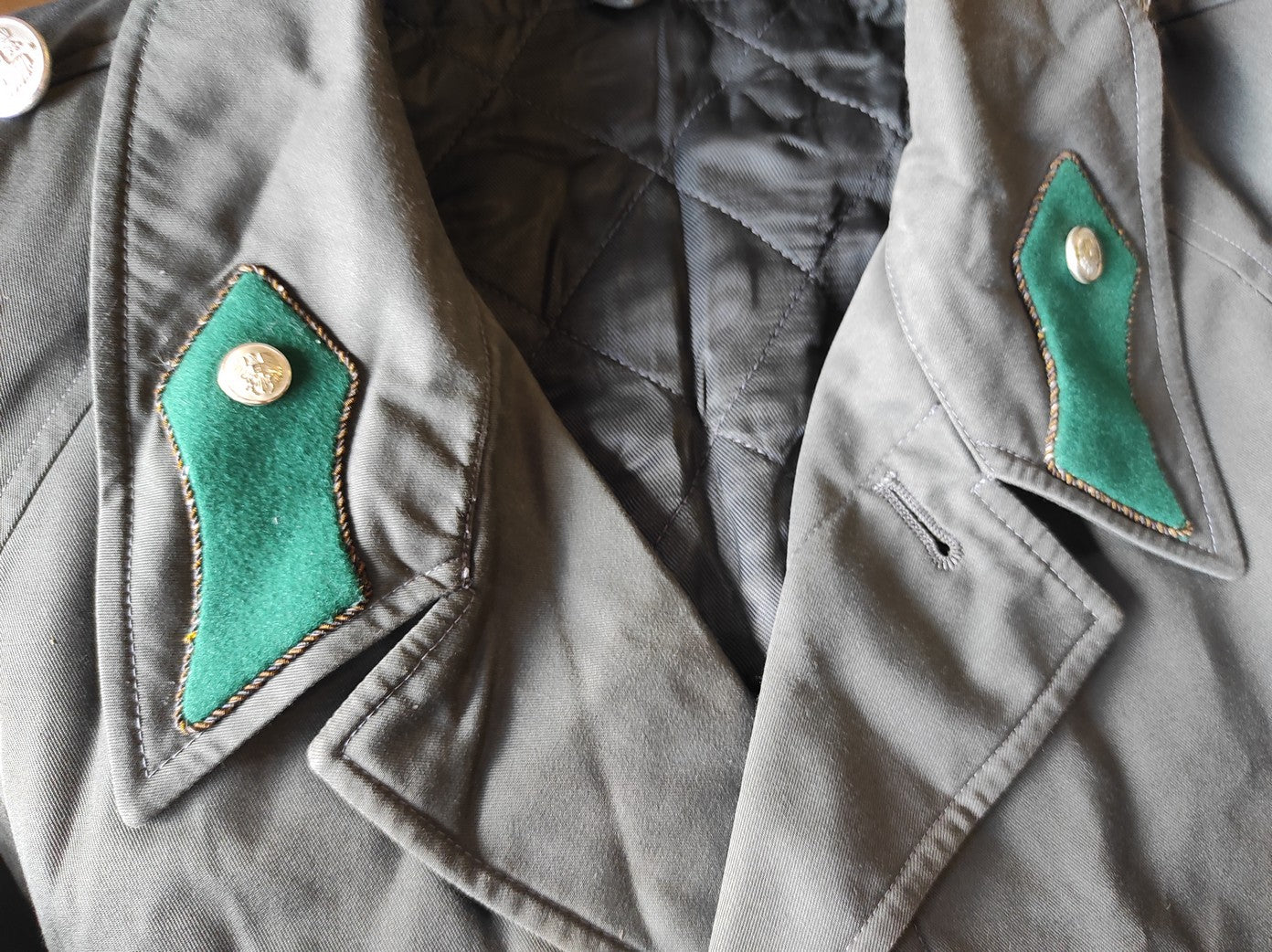 Vintage 1980s Austrian Army raincoat military coat trenchcoat trench various insignia mac mackintosh