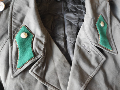 Vintage 1980s Austrian Army raincoat military coat trenchcoat trench various insignia mac mackintosh