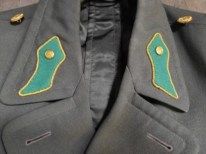vintage 1980s Austrian Army Gaberdine Wool Army Greatcoat trench military coat officer trenchcoat overcoat