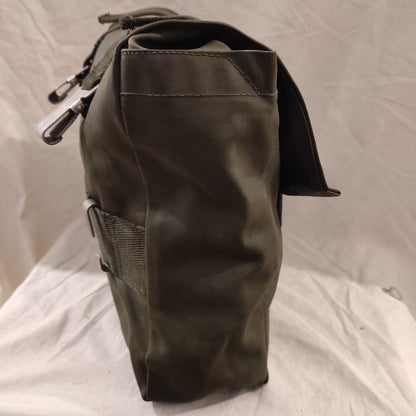 Vintage Swedish Army PVC waterproof bag pannier 10L shoulder bag satchel