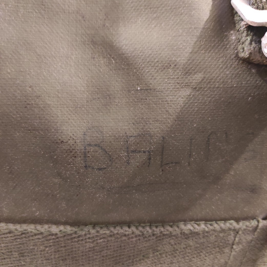 Vintage Swedish Army PVC waterproof bag pannier 10L shoulder bag satchel