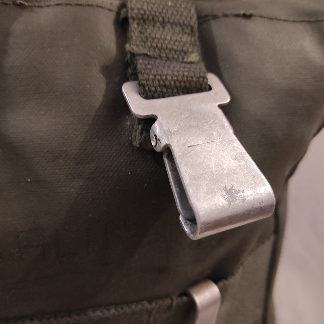 Vintage Swedish Army PVC waterproof bag pannier 10L shoulder bag satchel