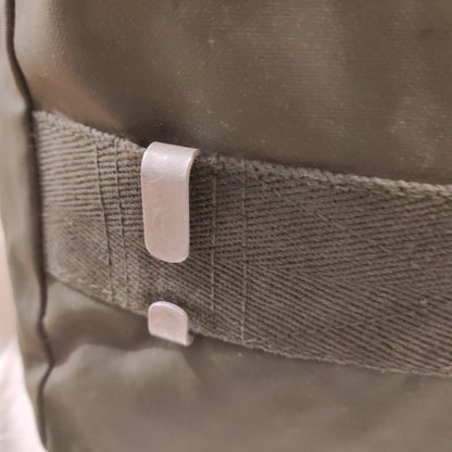 Vintage Swedish Army PVC waterproof bag pannier 10L shoulder bag satchel