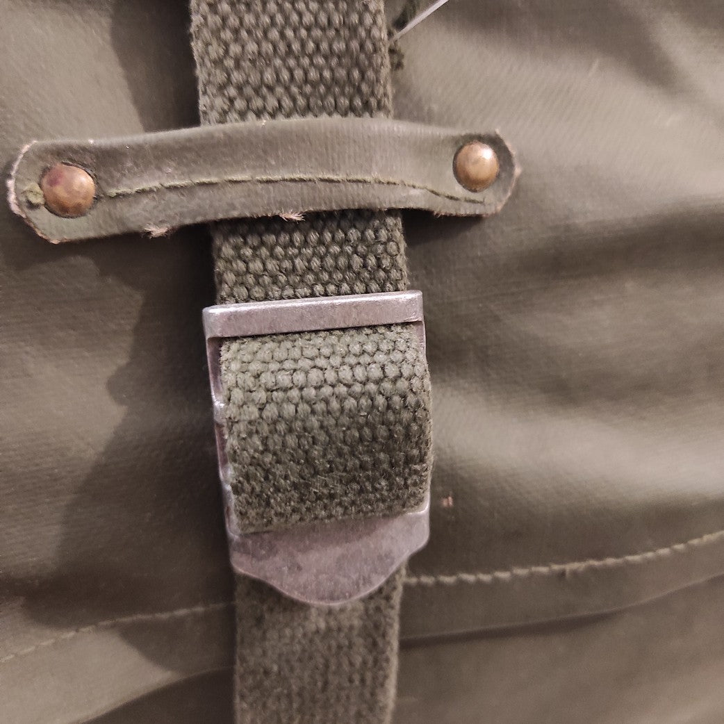 Vintage Swedish Army PVC waterproof bag pannier 10L shoulder bag satchel