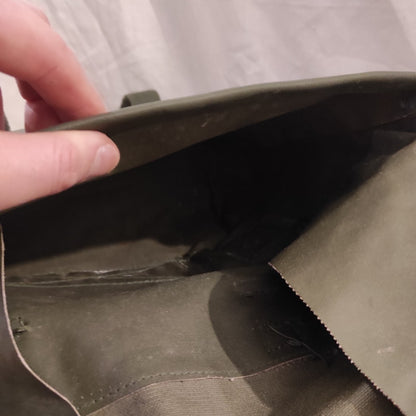 Vintage Swedish Army PVC waterproof bag pannier 10L shoulder bag satchel