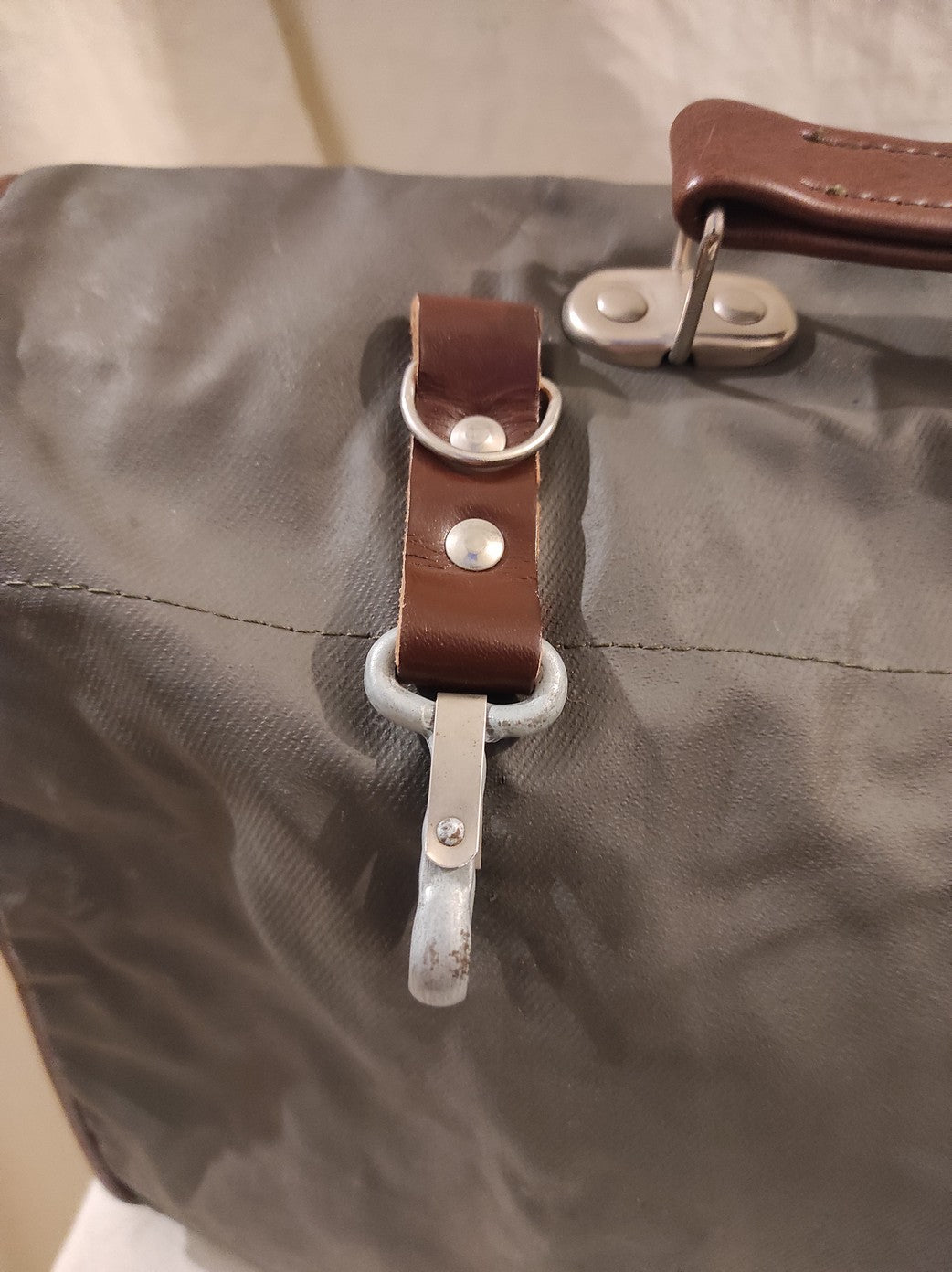 Vintage East German Officer's kit bag waterproof satchel carrier Soviet Era Communist DDR MDI NVA