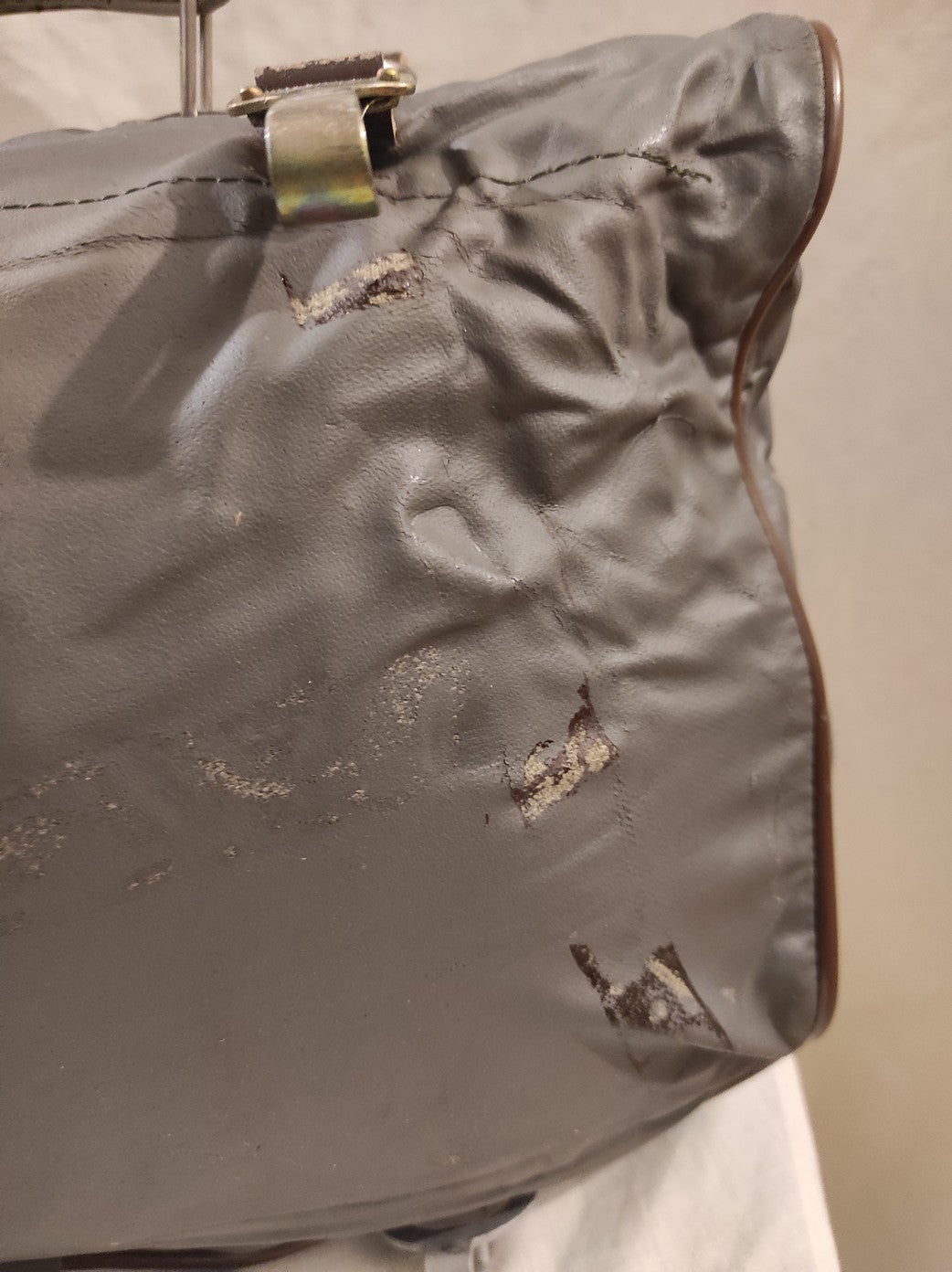 Vintage East German Officer's kit bag waterproof satchel carrier Soviet Era Communist DDR MDI NVA softer material