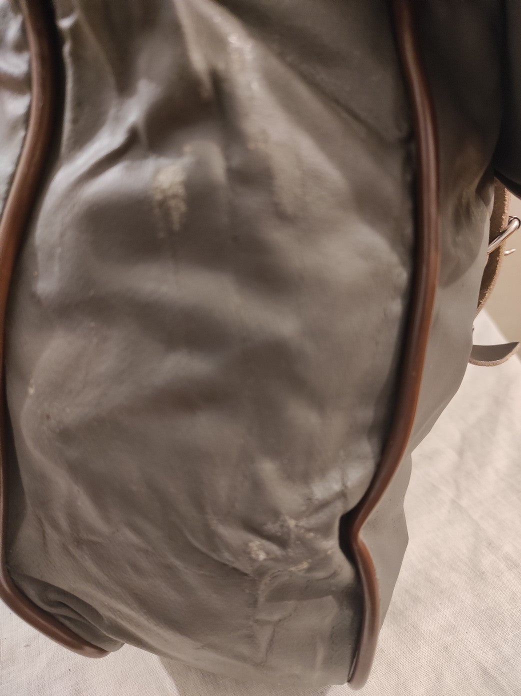 Vintage East German Officer's kit bag waterproof satchel carrier Soviet Era Communist DDR MDI NVA softer material