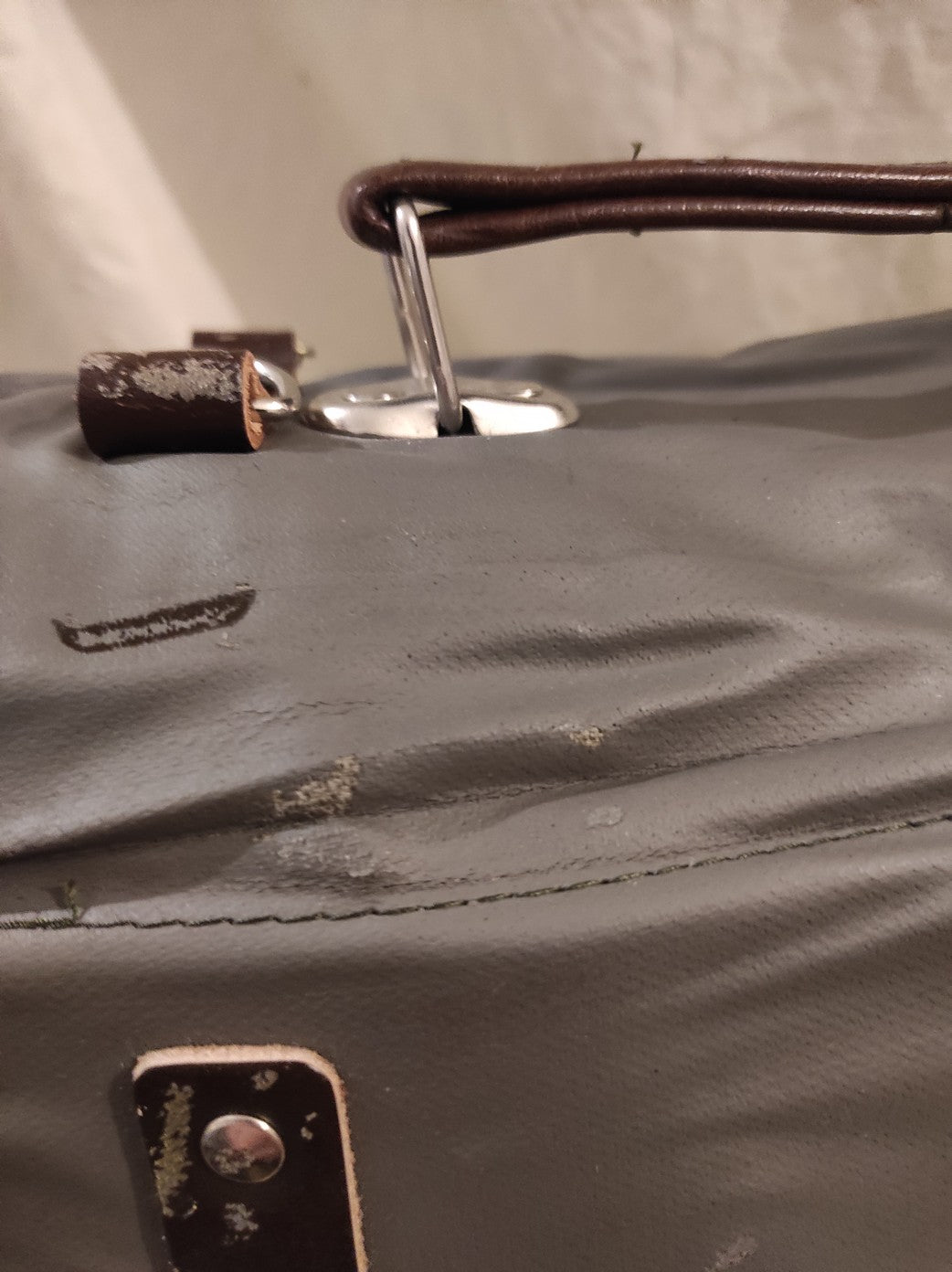 Vintage East German Officer's kit bag waterproof satchel carrier Soviet Era Communist DDR MDI NVA softer material