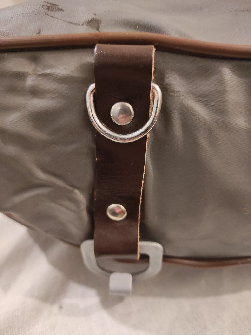 Vintage East German Officer's kit bag waterproof satchel carrier Soviet Era Communist DDR MDI NVA softer material