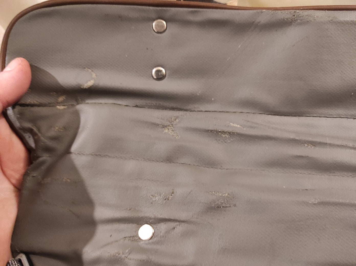 Vintage East German Officer's kit bag waterproof satchel carrier Soviet Era Communist DDR MDI NVA softer material