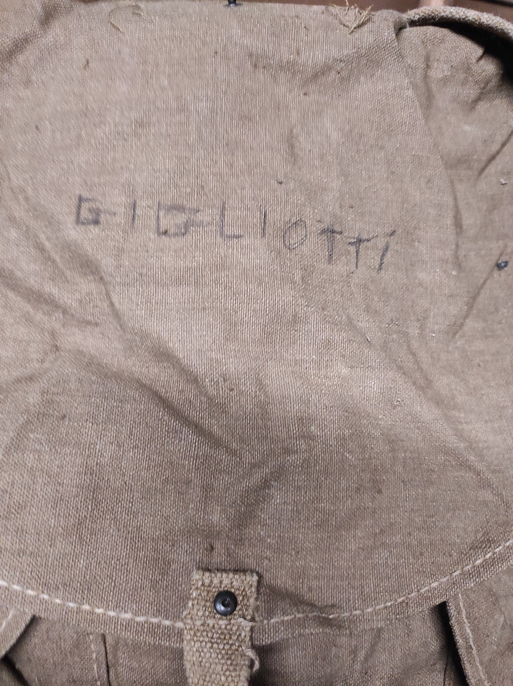 Vintage Italian army rucksack backpack day pack  ruck sack shoulder bag canvas military