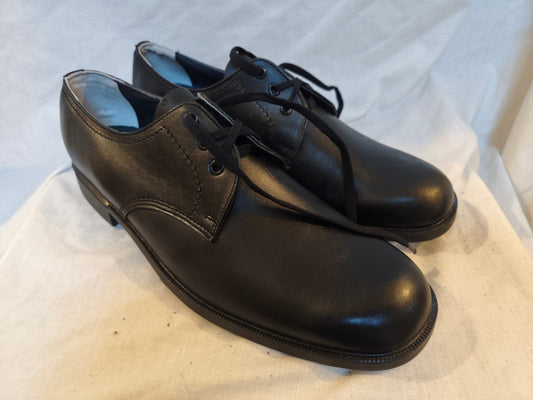 New Unissued French army dress black leather shoes parade mess military formal large sizes