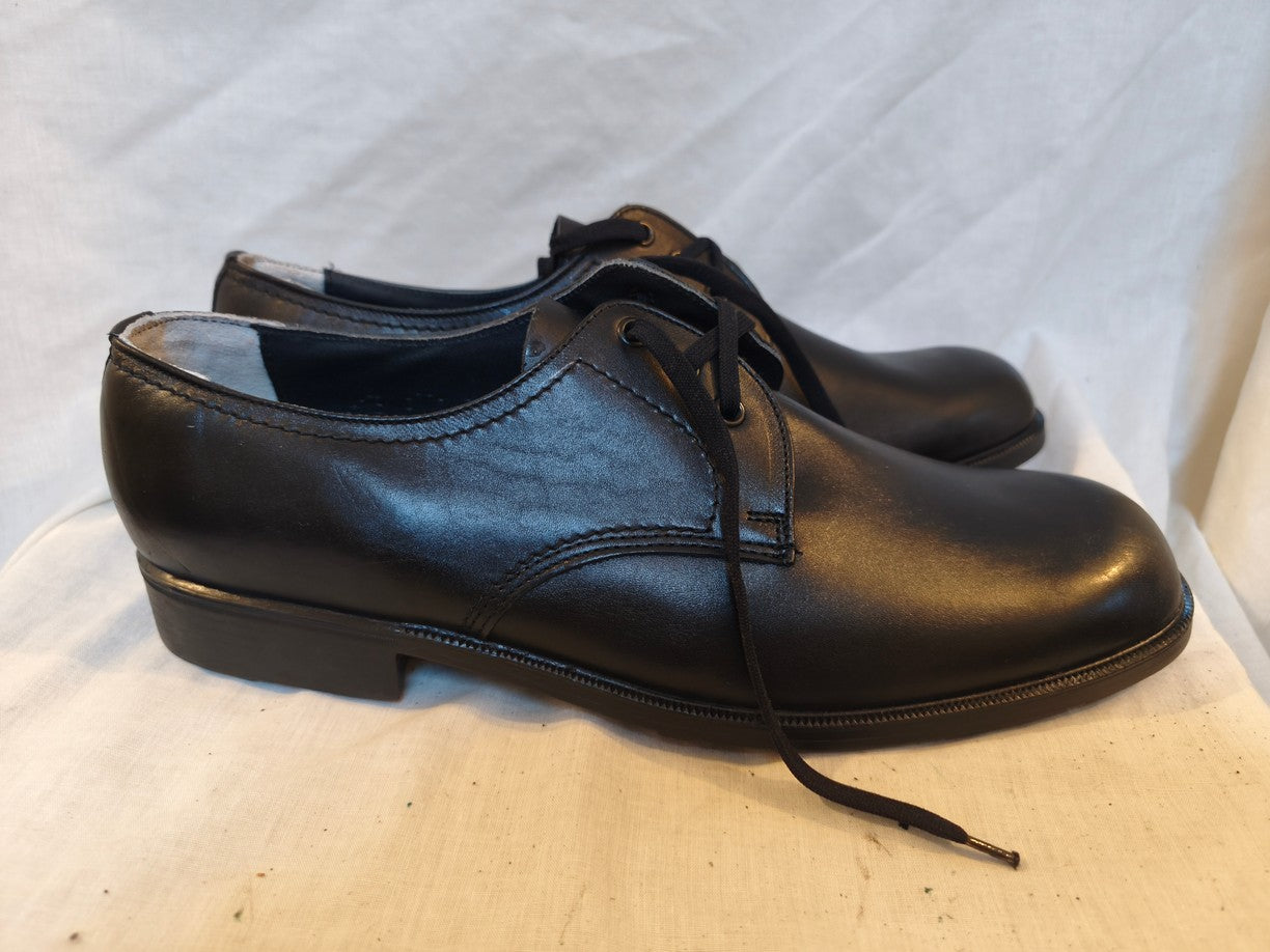 New Unissued French army dress black leather shoes parade mess military formal large sizes