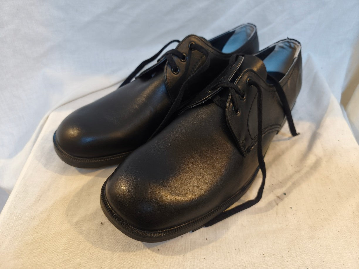 New Unissued French army dress black leather shoes parade mess military formal large sizes