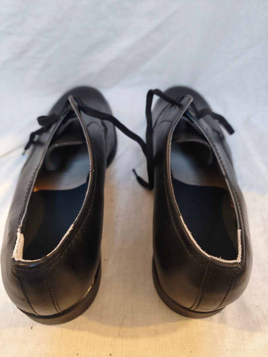 New Unissued French army dress black leather shoes parade mess military formal large sizes