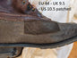 Vintage 1960s Swedish army work boots Brown leather shoes military rubber reds
