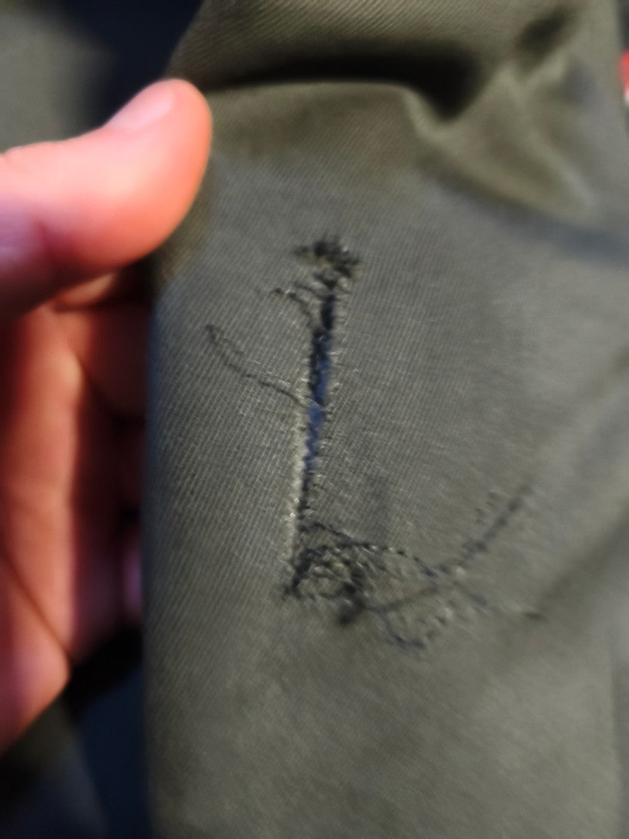 Damaged vintage Double breasted Austrian Army Gaberdine Wool Army Trenchcoat Greatcoat trench military overcoat coat reds