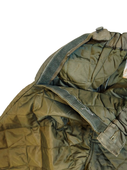 Vintage 1970s-1980s Dutch Army green quilted liner trousers pants thermal winter cold weather