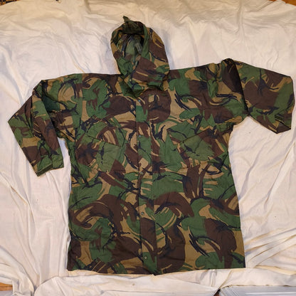 Authentic British Army waterproof Parka military coat jacket DPM camouflage raincoat rain gear camo vinyl woodland snaps