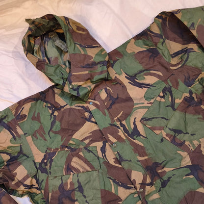 Authentic British Army waterproof Parka military coat jacket DPM camouflage raincoat rain gear camo vinyl woodland snaps