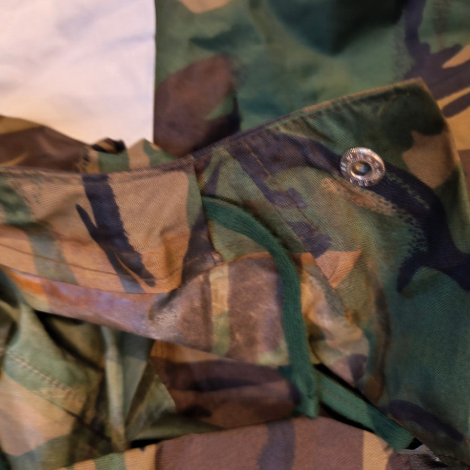 Authentic British Army waterproof Parka military coat jacket DPM camouflage raincoat rain gear camo vinyl woodland snaps