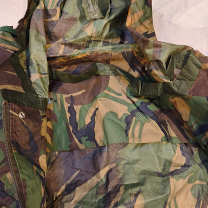 Authentic British Army waterproof Parka military coat jacket DPM camouflage raincoat rain gear camo vinyl woodland snaps