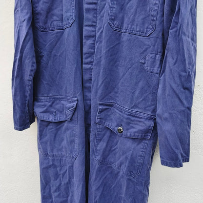 Vintage 1970s-1980s Dutch blue cotton mechanics boiler suit coverall overall KLM aircrew airport groundstaff staff like denim