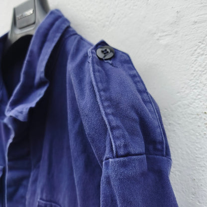 Vintage 1970s-1980s Dutch blue cotton mechanics boiler suit coverall overall KLM aircrew airport groundstaff staff like denim
