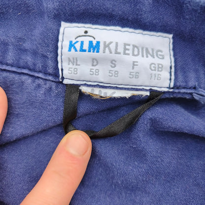 Vintage 1970s-1980s Dutch blue cotton mechanics boiler suit coverall overall KLM aircrew airport groundstaff staff like denim
