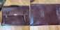 Vintage 1960s Austrian Army brown leather document case briefcase attache bag carrier military standard
