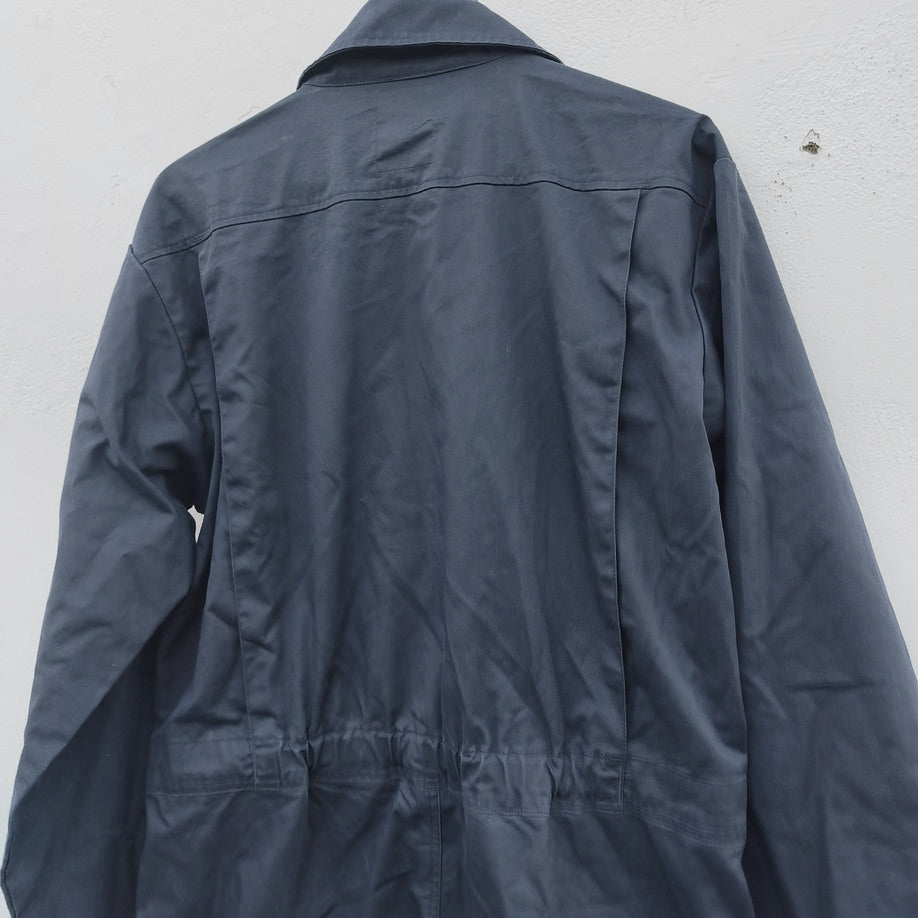 Vintage Dutch army black mechanics boiler suit coverall combi overall military jumpsuit overall