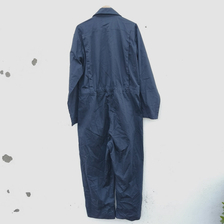 Vintage Dutch army black mechanics boiler suit coverall combi overall military jumpsuit overall