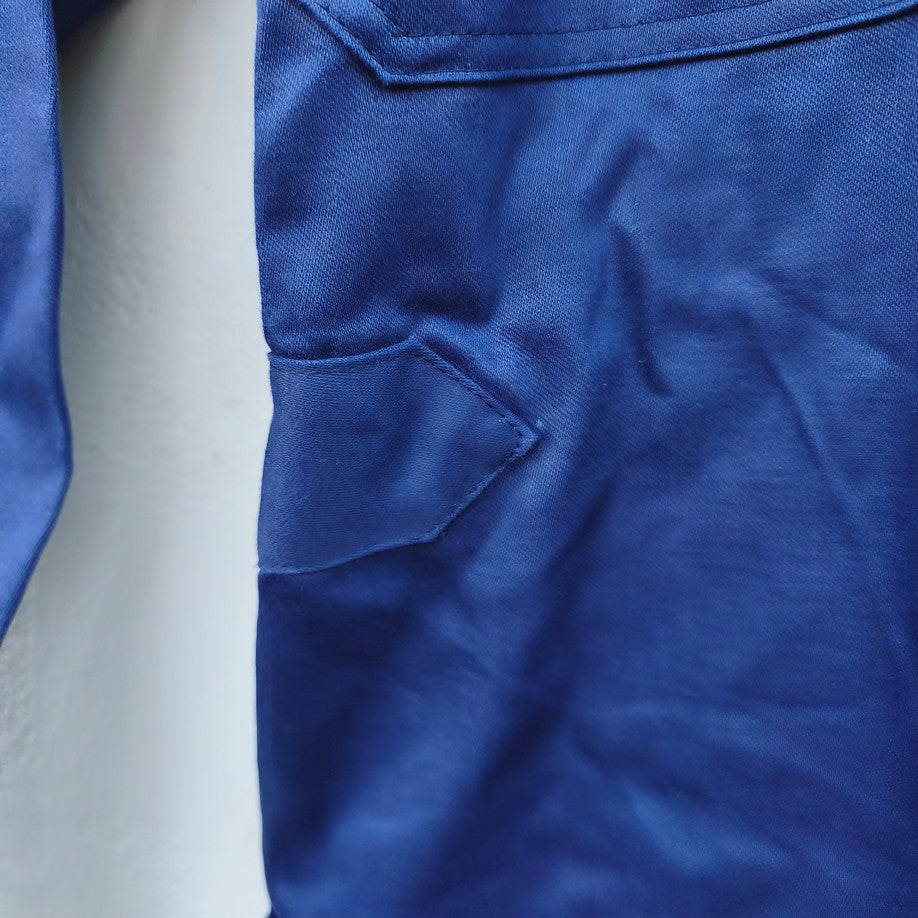 New Vintage 1970s-1980s Dutch blue cotton mechanics boiler suit coverall overall KLM aircrew airport groundstaff staff like denim Deadstock