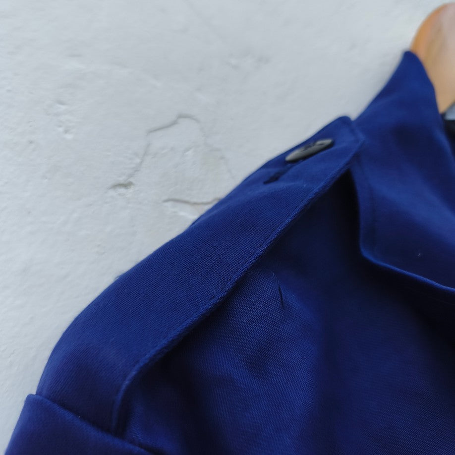 New Vintage 1970s-1980s Dutch blue cotton mechanics boiler suit coverall overall KLM aircrew airport groundstaff staff like denim Deadstock