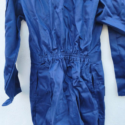 New Vintage 1970s-1980s Dutch blue cotton mechanics boiler suit coverall overall KLM aircrew airport groundstaff staff like denim Deadstock