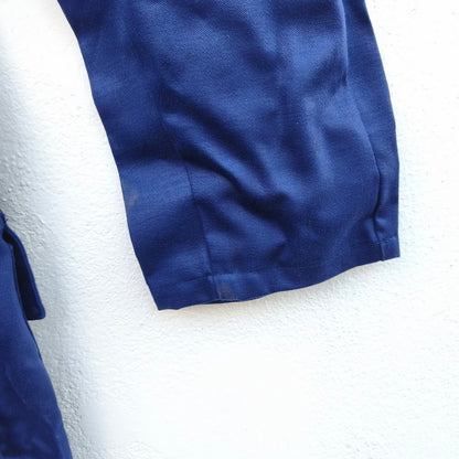 New Vintage 1970s-1980s Dutch blue cotton mechanics boiler suit coverall overall KLM aircrew airport groundstaff staff like denim Deadstock