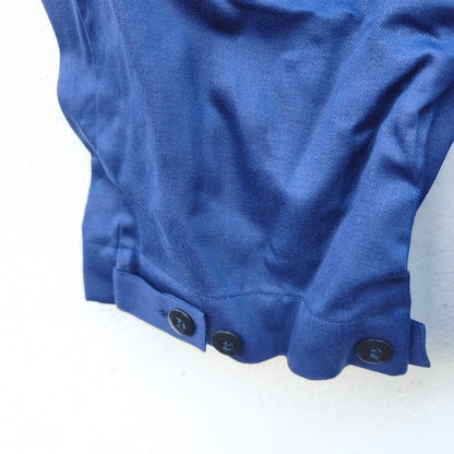 New Vintage 1970s-1980s Dutch blue cotton mechanics boiler suit coverall overall KLM aircrew airport groundstaff staff like denim Deadstock